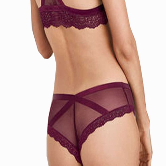 Victorias Secret Kir Mesh & Lace Trim Cheeky Panty - Picture 1 of 2